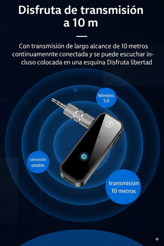 Adaptador Bluetooth 5.0 AUX para coche | Receptor y Transmisor inalámbrico
