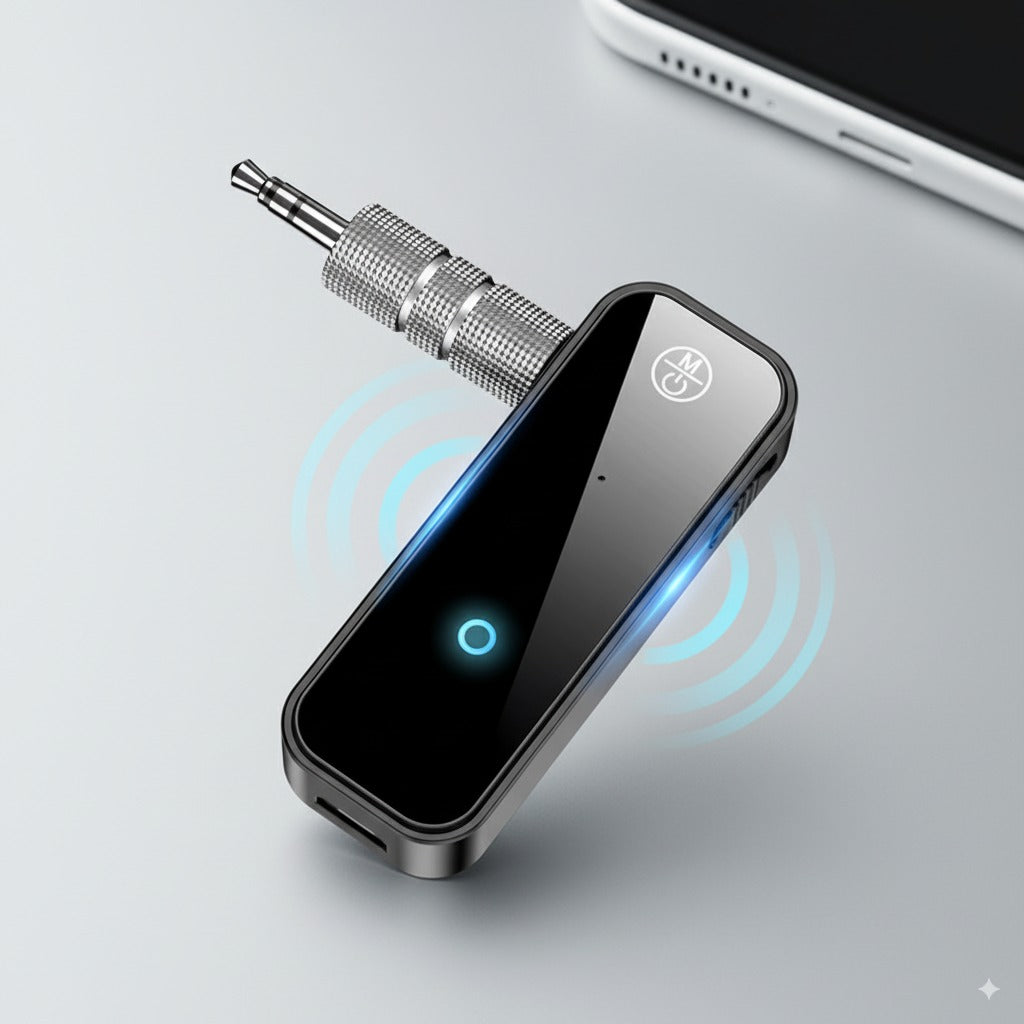 SmartLinkAuto – Bluetooth 5.0 AUX-Autoadapter | Kabelloser Empfänger und Sender 